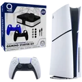 Sony Playstation 5 Spelconsole - Disc Edition Slim Version 1 Tb + Qware PS5 Gaming Starter Kit Gaming Bundel