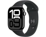 Apple Watch Series 10 - Wifi - 46mm - Zwarte Aluminium Case met Zwart Sportbandje - M/L