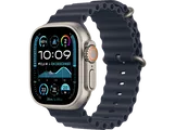 Apple Watch Ultra 2 (2024), GPS + Cellular, 49 mm, Caja de Titanio Natural, Gesto doble toque, Correa Ocean Band color Azul marino