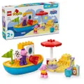 LEGO DUPLO Peppa Big bootreis, Badspeelgoed set, Bouwpakket met Speelgoed Boot die Drijft, Educatieve Set voor Peuters met 2 Figuren, Rollenspel Cadea