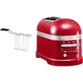 KitchenAid Toaster Artisan 5KMT2204EER EMPIRE ROT, 2 kurze Schlitze, fu00fcr 2 Scheiben, 1250 W, mit Sandwichzange