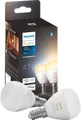 Philips Hue Luster kogellamp White Ambiance E14 2-pack