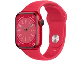 APPLE Watch Series 8 GPS 41mm Aluminiumboett i Product Red &#8211; Sportband i Product Red