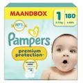 Pampers Premium Protection Maat 1 maandbox - 180 luiers - 2kg - 5kg