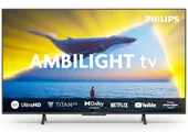 Philips Ambilight 43PUS8109 4K LED Smart-TV – 43-tums skärm med plattformen Pixel Precise Ultra HD, Titan OS och Dolby Atmos-ljud, kan användas med Al
