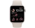 Apple Watch SE 2022 - Smartwatch heren en dames - 44 mm - Sterrenlicht Aluminium