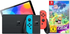 Nintendo Switch OLED Blau/Rot + Zelda: Echoes of Wisdom