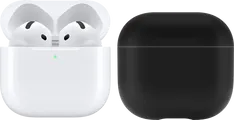 Apple AirPods 4 mit Aktiver Geru00e4uschunterdru00fcckung + Hu00fclle