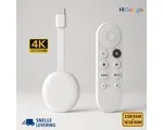 4K Ultra HD Android TV Dongle | Smart TV Streaming Dongle met WiFi, Bluetooth & Spraakbesturing | Afstandsbediening met Netflix/YouTube | Chromecast m