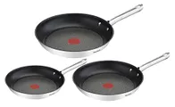 Tefal A704S3 Duetto 3-delige koekenpannenset, 20, 24 en 28 cm, anti-aanbaklaag, geïntegreerde temperatuurindicator, geschikt voor alle warmtebronnen, 