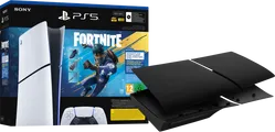 PlayStation 5 Slim Digital Edition Fortnite Set + Cover Schwarz