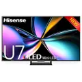 Hisense 75U7Q 75 inch tv, 4K Mini LED ULED, Smart TV, Hi-View AI Engine, 144 Hz Game Mode Pro, FreeSync Premium, Built in Subwoofer, Dolby Vision IQ A