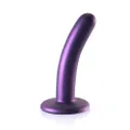 Ouch! Smooth Siliconen G-Spot dildo - Metallic Paars - 12 cm