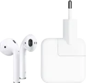 Apple AirPods 2 + Apple 12W USB Oplader