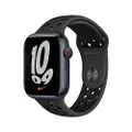 Apple Watch Series 7 Nike GPS+Cellular 45mm in alluminio Mezzanotte - Sport Nero