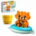LEGO 10964 DUPLO Skoj i Badet: Flytande Röd Panda, Badleksak för Bebisar och Barn från 1,5 År