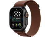 Apple Watch Ultra 4 GPs + Cellulaire 49mm Boîtier En Titane Noir - Boucle Alpine Bordeaux S