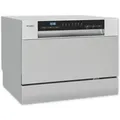 exquisit Tischgeschirrspüler GSP5206-030D, 6.5 l, 6 Maßgedecke, 6 Maßgedecke, 6,5 Liter, Auto-Door-Open, Startzeitvorwahl, LED-Display