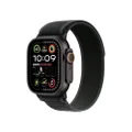 Apple Watch Ultra 2 (49 mm GPS + Cellular) Montre de Sport connectée avec Boîtier en Titane Noir et Boucle Trail Noir (S/M). Suivi de l’activité, GPS 