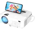 HOPVISION Mini Beamer - 7500 Lumen, 1080p Full HD, LCD, Heimkino/Outdoor, USB & HDMI, Tragbar, 240" Display, 60.000h Lampe