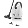 Bosch Staubsauger mit Beutel, Serie 4, BGB41WH1, Weiß | Hygiene-Filter, für alle Bodenarten, leistungsstark, integriertes Zubehör, XXL Staubbeutelvolu