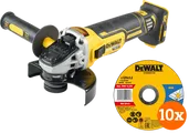 DeWalt DCG405NT-XJ (zonder accu) + DeWalt Doorslijpschijf INOX 125x1x22,2mm 10 stuks