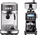 Sage The Bambino Plus Schwarz Edelstahl + Kaffeemühle