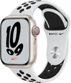 Apple Watch Series 7 Nike+ Cellular 41 Mm Zilver Aluminium / Platinum/zwarte Sportband
