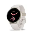 Garmin Vivoactive 5 Music, Smartwatch, Sporthorloge, AMOLED-Scherm, 11 dagen batterij, Sportapps 30+, Meditatie, Garmin Pay, Slaapcoaching, Ivory/Crea