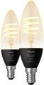 Philips Hue Filamentlamp White Ambiance kaarslamp E14 2-pack