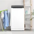 ROVSUN Wasmachine, bovenlader, 5 kg, met 8 wasprogramma's en 5 waterstanden, kleine stille wasmachine 60-70 dB, 24-uurs timer, 51 × 47 ×