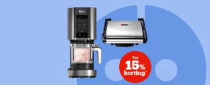 Tot -15% korting op keukenapparaten o.a. Contactgrill & Waterkokers