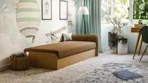 Parys bed &#8211; met matras &#8211; 80 x 190 &#8211; bruin