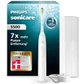 Philips Sonicare 5500 elektrische Zahnbürste, Schallzahnbürste mit 2 Putzmodi, Andruckkontrolle, EasyStart, SmarTimer und BrushPacer, Weiß, Modell HX7