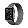 Apple Watch Series 6 GPS + Cellular, 44mm Graphite Stainless Steel Case with Graphite Milanese Loop