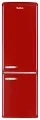 Amica KGCR 387 100 R Retro Kühl-/Gefrierkombination / Chili Red (Rot) / 181cm (H) x 55cm (B) x 62cm (T) / Retro-Design / Kühlschrank mit Gefrierfach