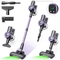 lubluelu Akku-Hand-und Stielstaubsauger P2 kabellos 6in1 Akkustaubsauger mit Geen LED 40KPA, 150 W, beutellos, 40000 Pa / V-fu00f6rmige, grou00dfe Ant