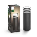 Philips Hue Lucca Sokkellamp - Buitenlamp - IP44 - Duurzame LED Verlichting - Warmwit Licht - Dimbaar - Verbind met Hue Bridge - Werkt met Alexa en Go