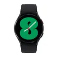Samsung Galaxy Watch4 Smart klocka med hälsospårning, fitnessspårning, batteri med lång livslängd, bluetooth, 40 mm, svart