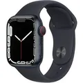 Apple Watch Series 7 GPS + Cellular, 41 mm Midnight aluminium kast met Midnight Sportbandje