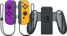Nintendo Switch Joy-Con Set Neon Lila/Neon Orange + Nintendo Switch Joy-Con Charge Grip