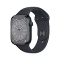 Apple Watch Series 8 GPS &#8211; 45 mm &#8211; Boîtier Midnight Aluminium avec Bracelet Sport Midnight (MNP13NF/A)