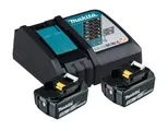 Makita Power Source Kit (2x Werkzeugakku mit Ladestation, Ersatzakkus für Elektrowerkzeuge von Makita) 197570-9