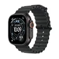 Apple Watch Ultra 3 [GPS + Cellular 49 mm] Montre connectée Course à Pied et Multisport avec boîtier Titane Noir et Bracelet Ocean Noir. Communication