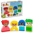 LEGO DUPLO Mijn eerste Gevoelens en emoties, Educatief Speelgoed voor Kinderen met 23 Gekleurde Bouwstenen en 4 Personages, Sociaal en Emotioneel Spel