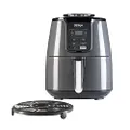 Ninja Airfryer, 3,8L, 4-in-1, Olievrij, Airfryen, Braden, Drogen, Vaatwasmachinebestendige Mand Met Anti-aanbaklaag, 2-4 Porties, Digitaal, Grijs & Zw