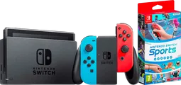 Nintendo Switch Rot/Blau + Nintendo Switch Sports