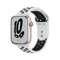 Apple Watch Series 7 Nike GPS+Cellular 45mm in alluminio Galassia - Sport platino/nero