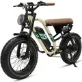 Vankel E-Bike Cityrad herren Elektrofahrrad 648WH cityrad 20u00d74.0 Zoll damen 13.5AH 65Nm, Kettenschaltung, Heckmotor, 648 Wh, Retro E-Fatbike mit h