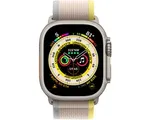 Apple Watch Ultra - 4G/LTE - 49mm - Titanium kast - Geel/Beige Trail bandje - M/L